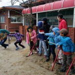 気温が上がってきたので、今度は「しっぽとり」開始！